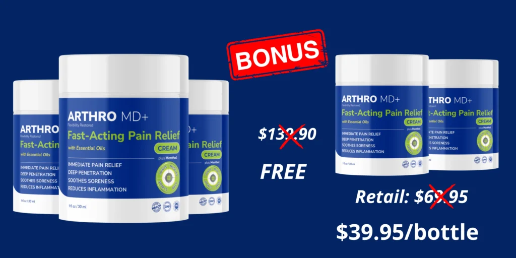 Formulated with premium ingredients, Arthro MD+ Cream is designed to help promote joint comfort and flexibility — both externally and below the surface.